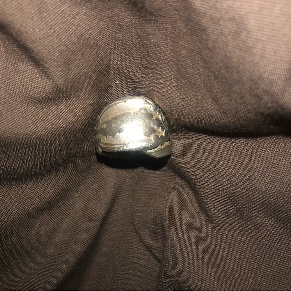1879 rodgers silver company spoon ring. 925 silver: